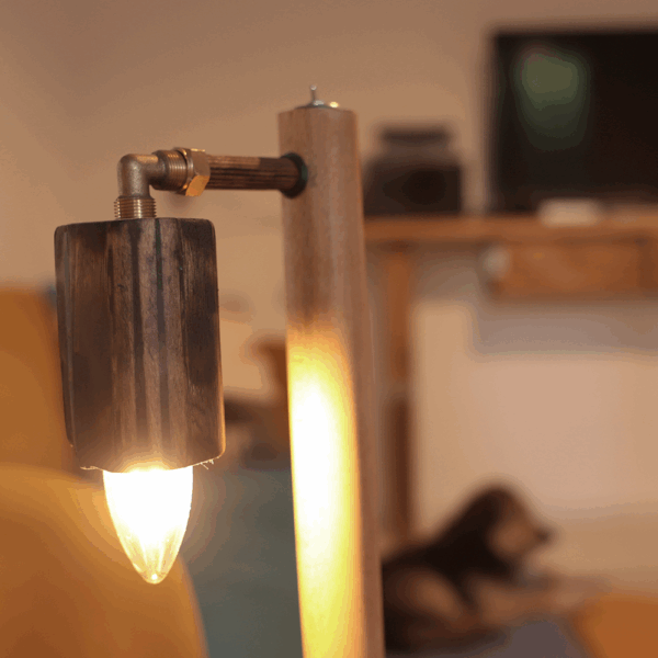 Vintage Wooden Lamp - Image 4